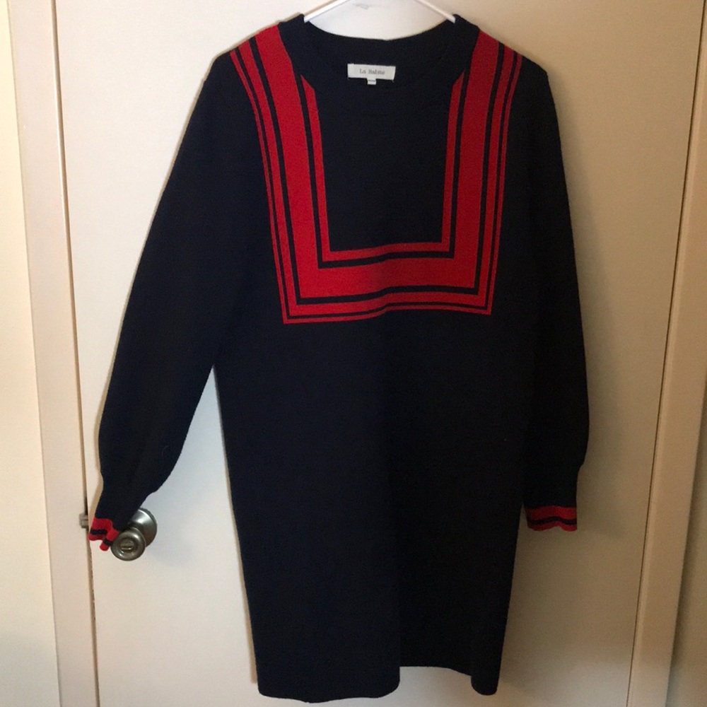 La Babite Ribbed Knit Sweater Dress Medium